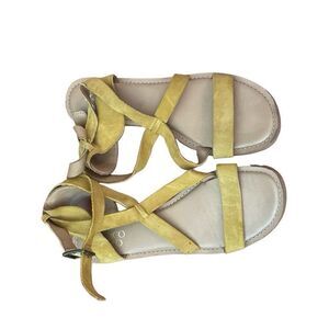 Franco Sarto yellow flat sandals